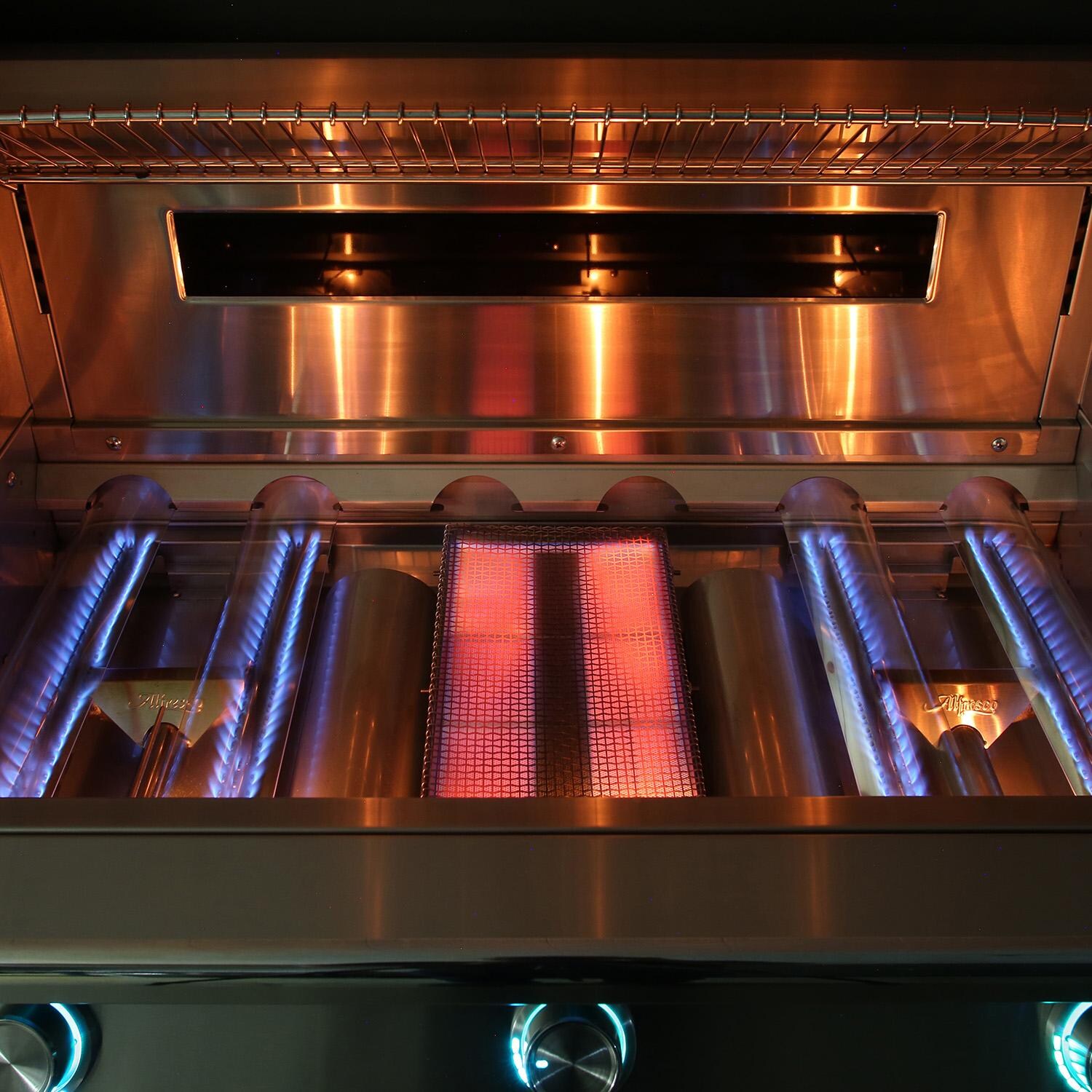 Alfresco Grills AIPG-SZK-42 AIPG Sear Zone Kit for 42-in Grills - At Night - Lifestyle thumbnail