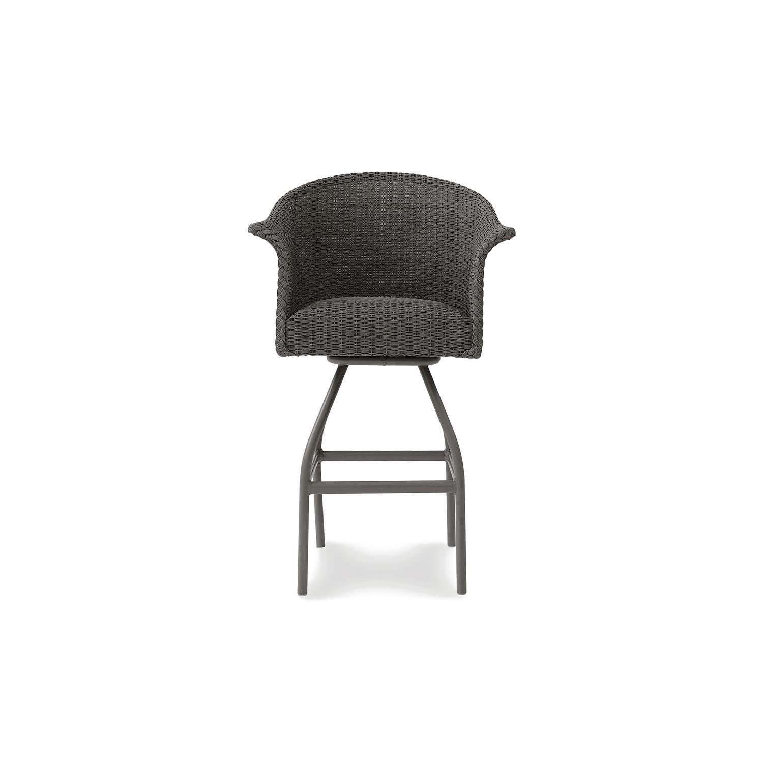 Timeless View Wicker Swivel Bar Stool in Pewter by Lakeview Outdoor Designs