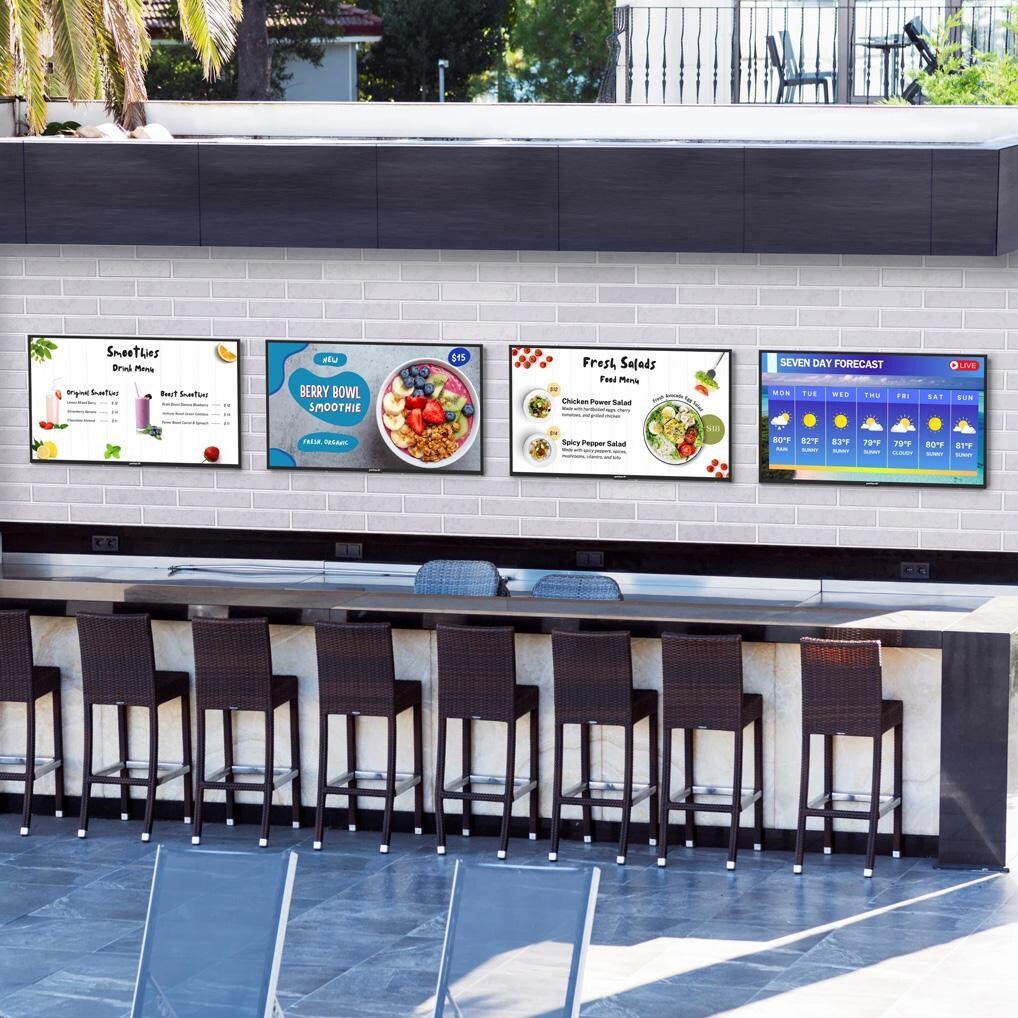 Neptune 55 Inch Full Sun 4K UHD LCD Outdoor Smart TV - WPTV554 - Behind The Bar - Lifestyle thumbnail