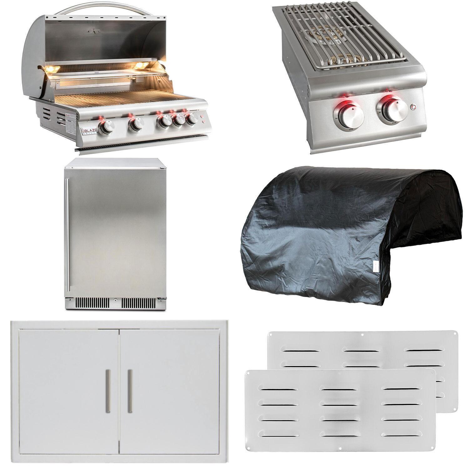 Blaze BLZ-4LTE2-NG-7PC-SC Premium LTE 7-Piece 32-Inch Natural Gas Outdoor Kitchen Package - White Background thumbnail
