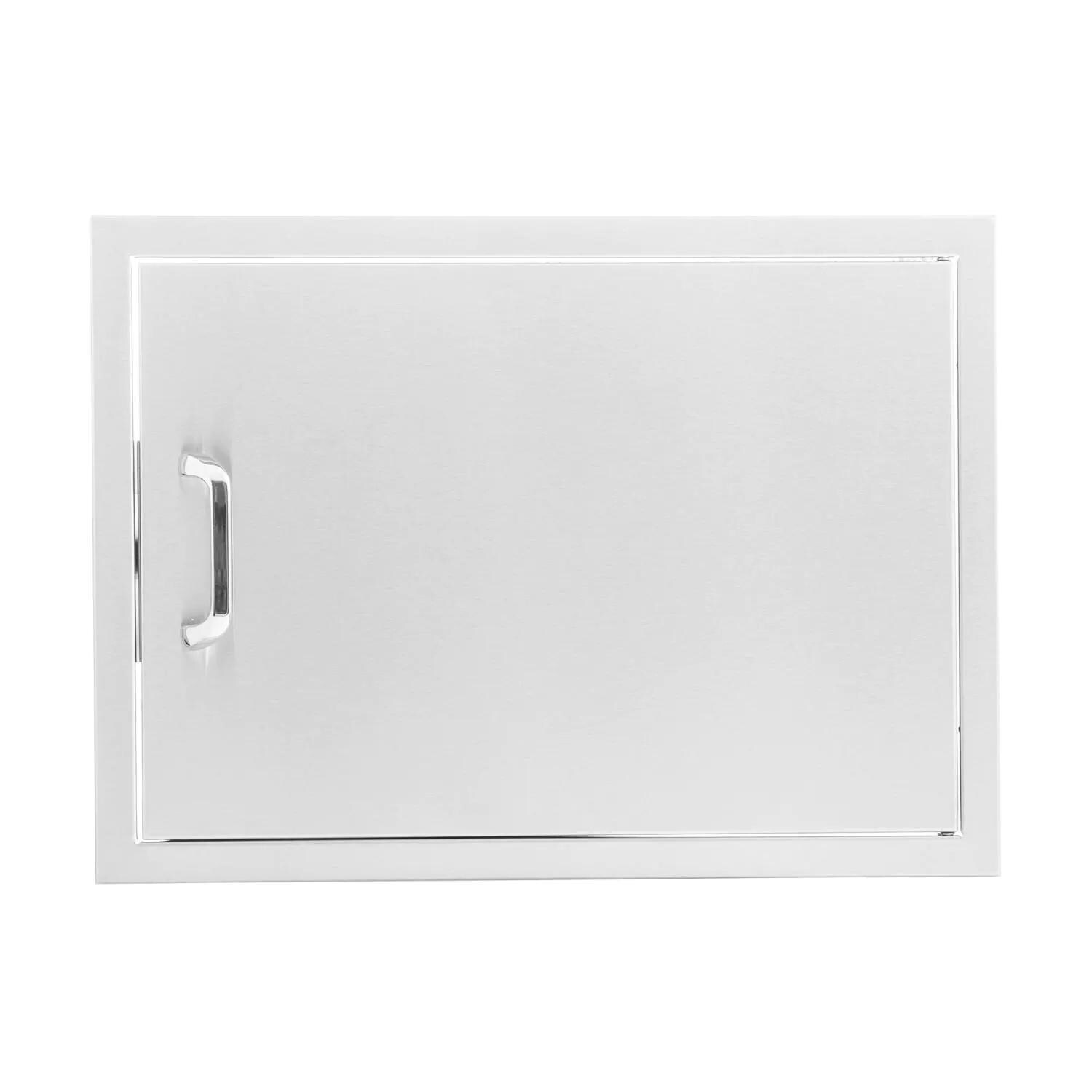 BBQGuys Signature 28-Inch Stainless Steel Reversible Single Access Door - Traditional Horizontal - White Background thumbnail