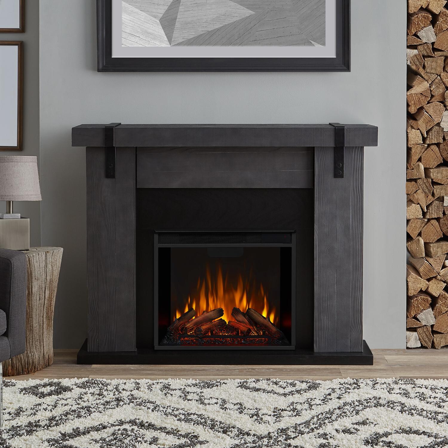 Real Flame - 9220E-GBW - Aspen 49-Inch Electric Fireplace With Mantel - Gray Barnwood thumbnail