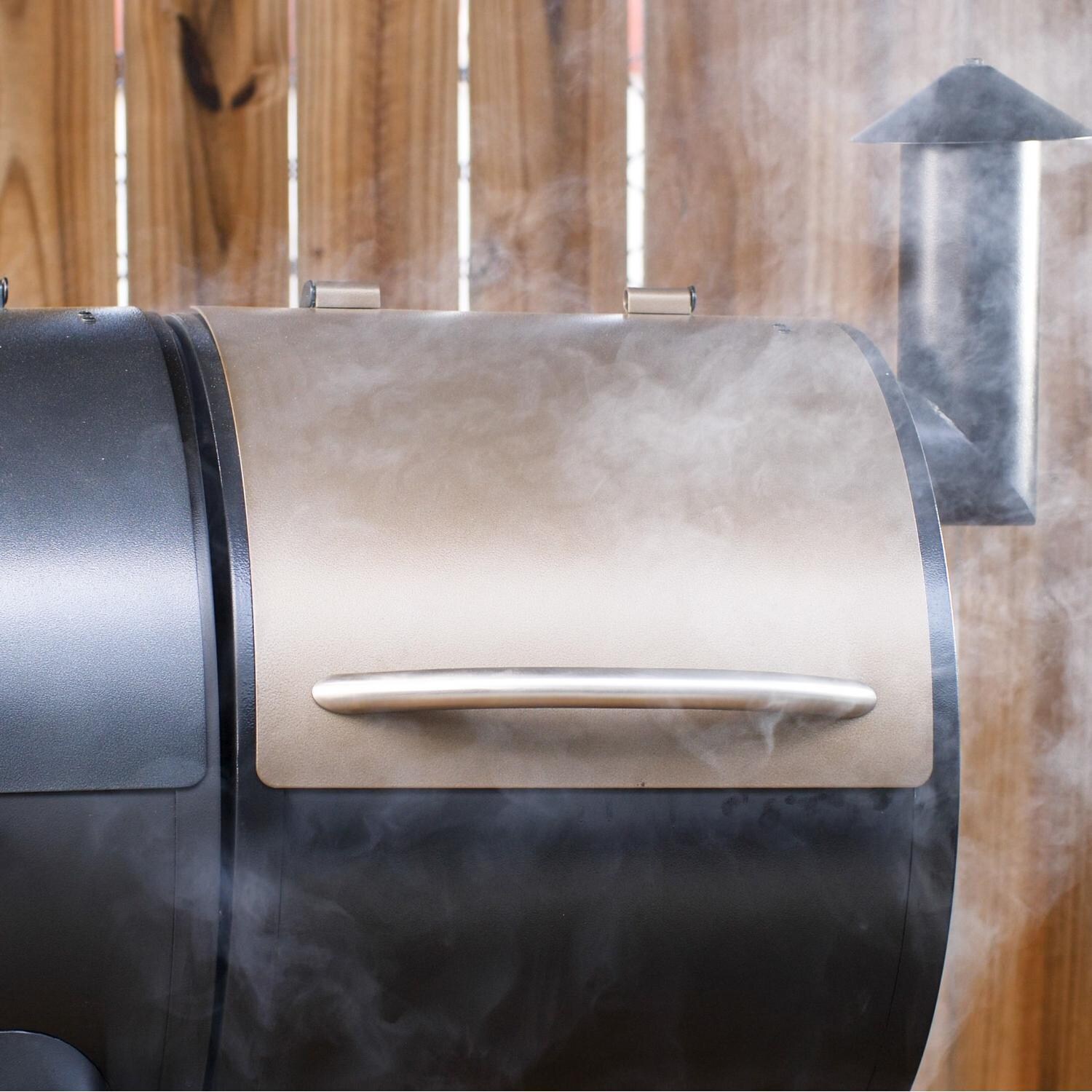 Traeger BAC253 Pellet Grill Cold Smoker Grill Attachment - In Use thumbnail