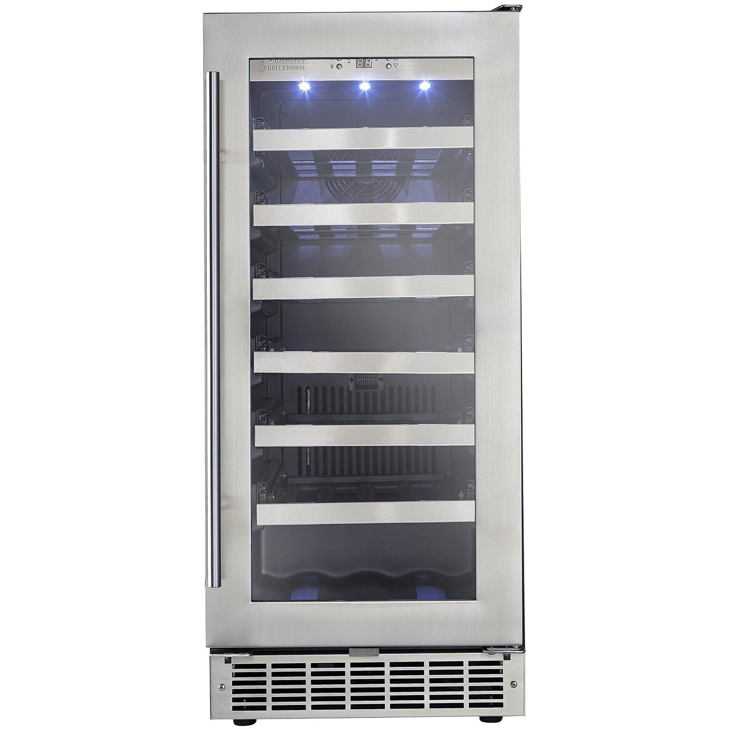 Danby Silhouette Professional 28 Bottle Wine Cooler: Front Empty View thumbnail