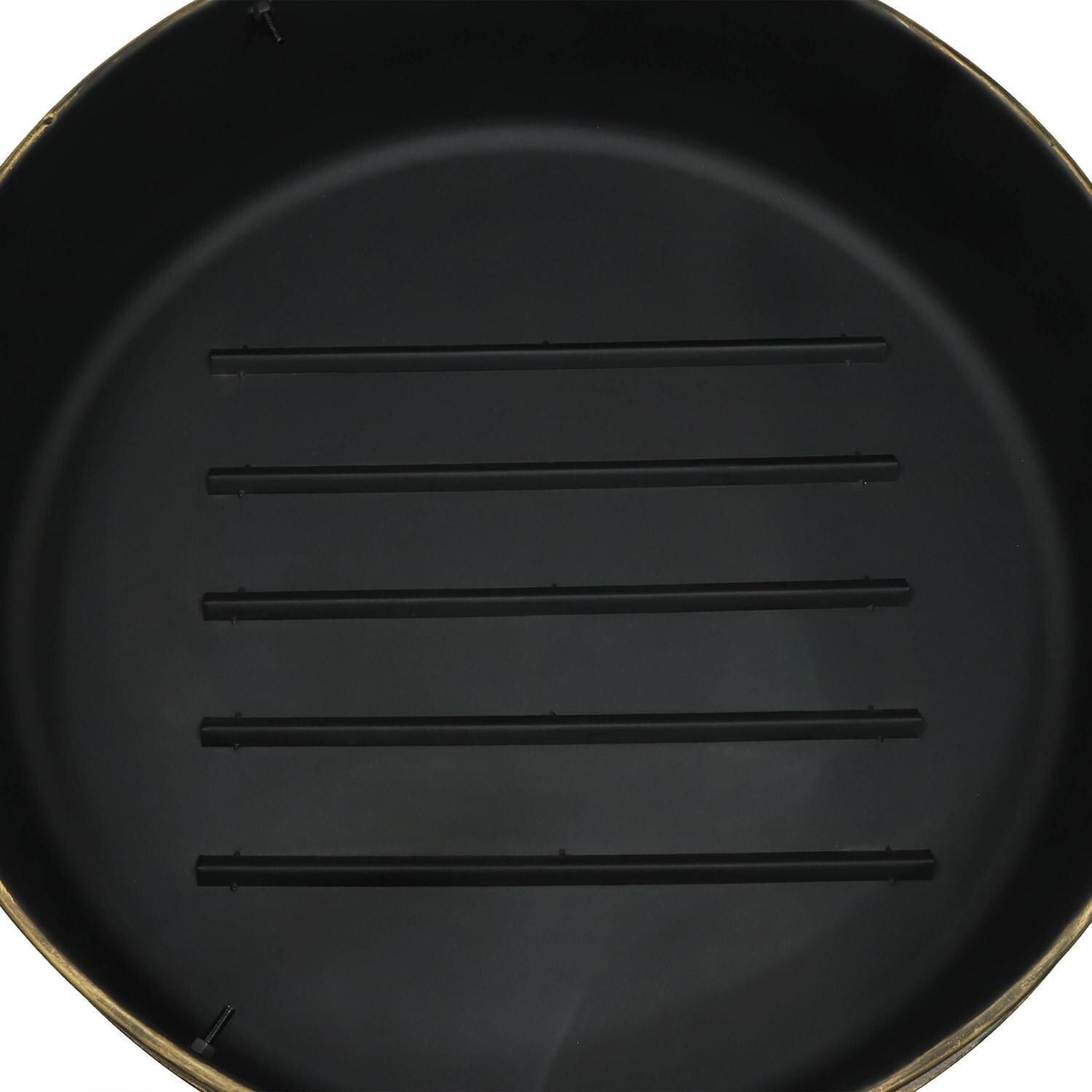 Ultimate Patio 40-Inch Steel Cauldron Wood Burning Fire Pit - Top View thumbnail