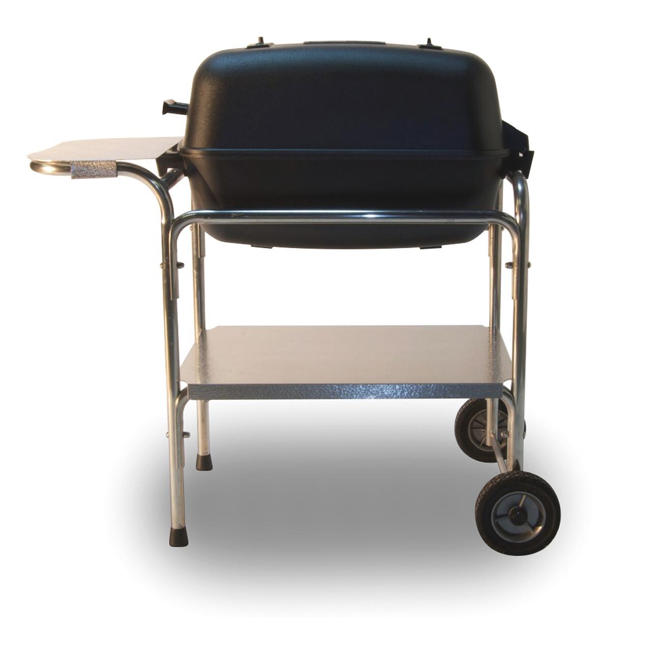 Portable Kitchen Cast Aluminum Freestanding Charcoal Grill & Smoker - Right Side View thumbnail