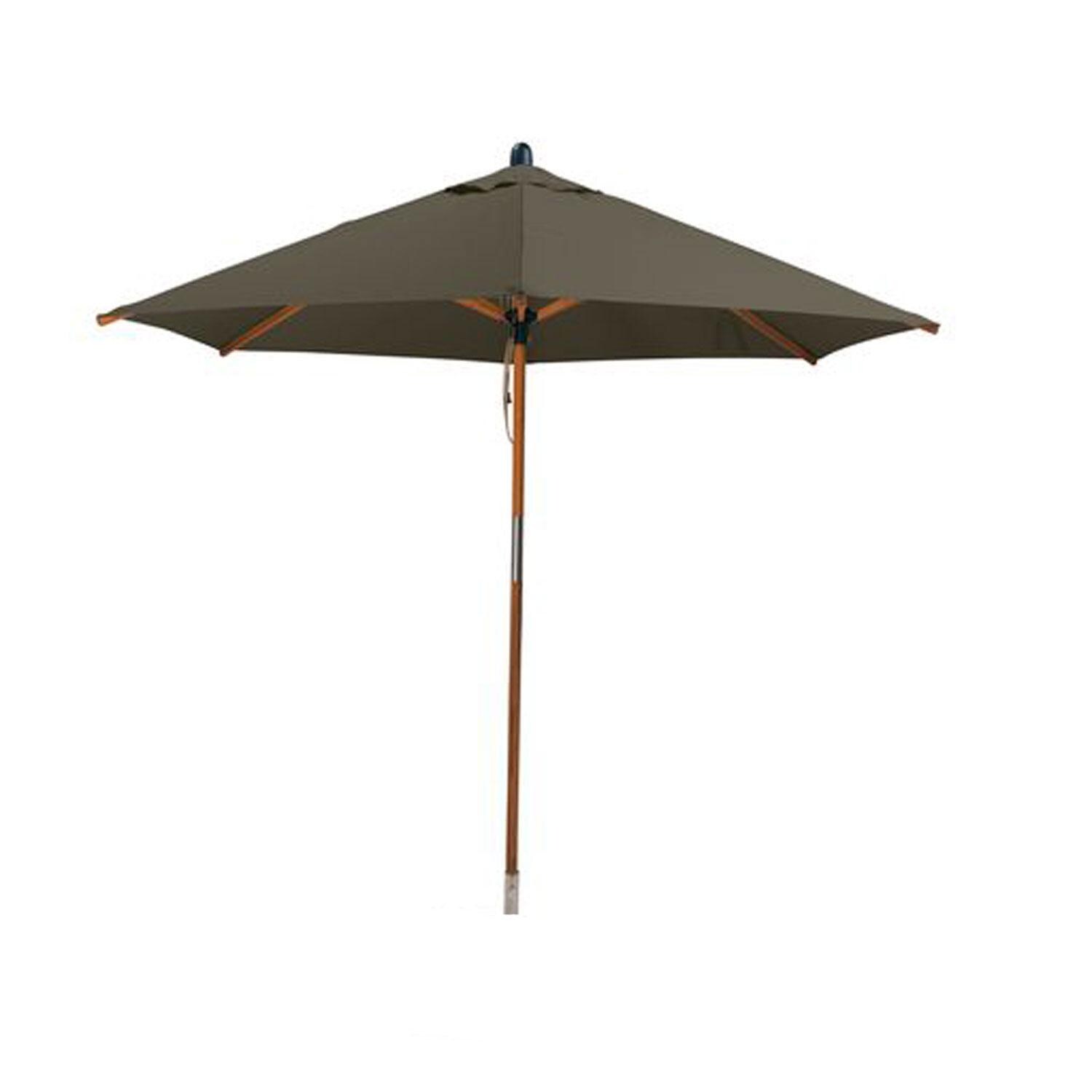 Bambrella Sirocco 9 Ft Round Bamboo Umbrella - Grey thumbnail