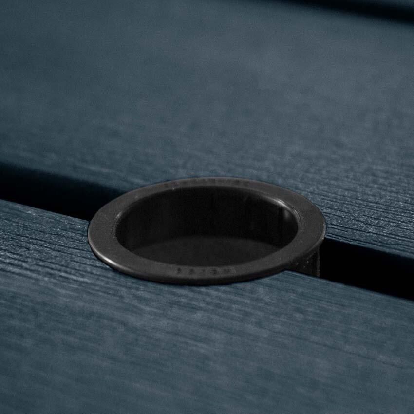 Lookwood 71 Inch Federal Blue Polyresin Picnic Table By Lakeview Outdoor Designs - Umbrella Hole - Detail thumbnail