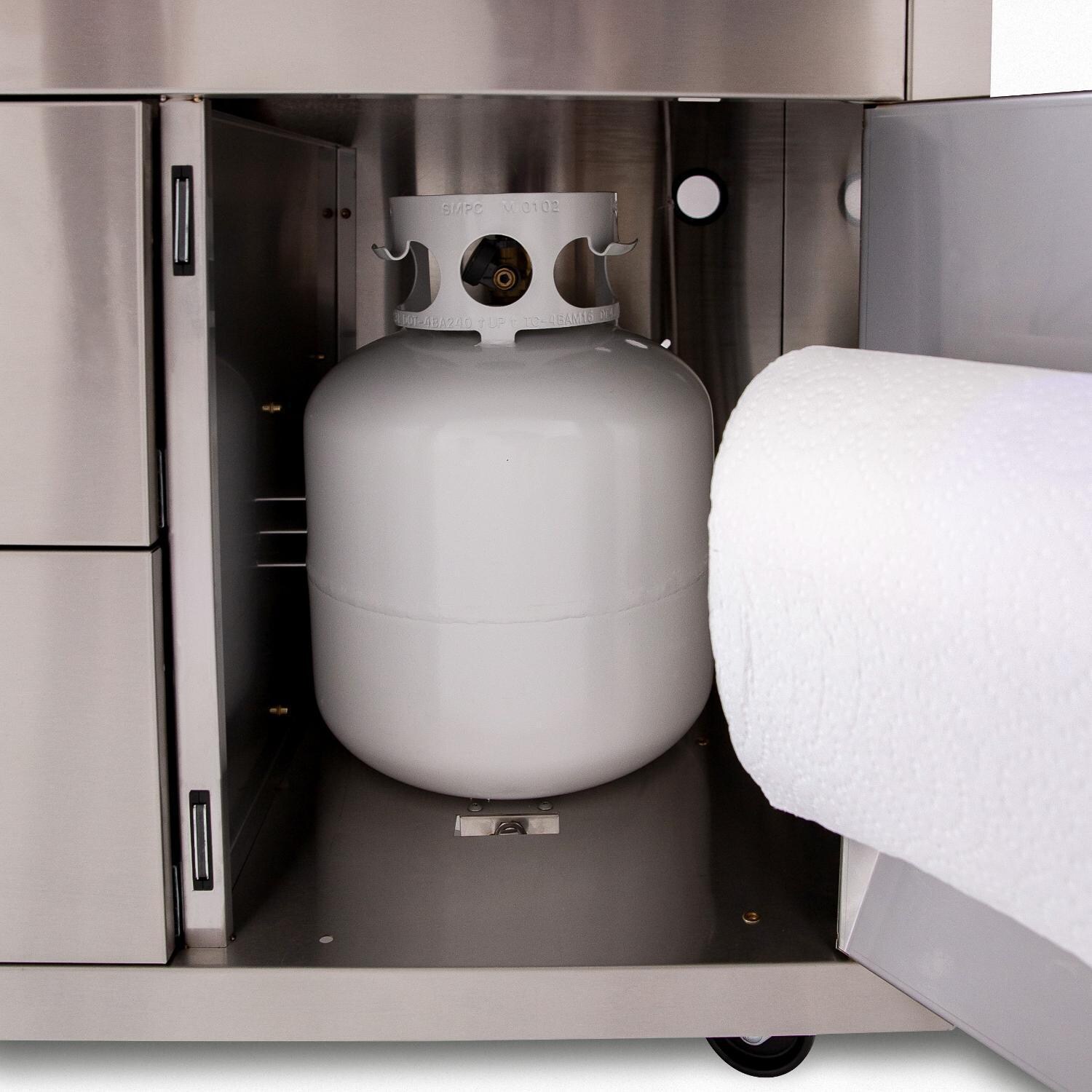 Summerset SIZPRO40-LP Sizzler Pro 40-Inch 5-Burner Propane Grill With Rear Infrared Burner - Paper Towel Holder & Tank Storage thumbnail