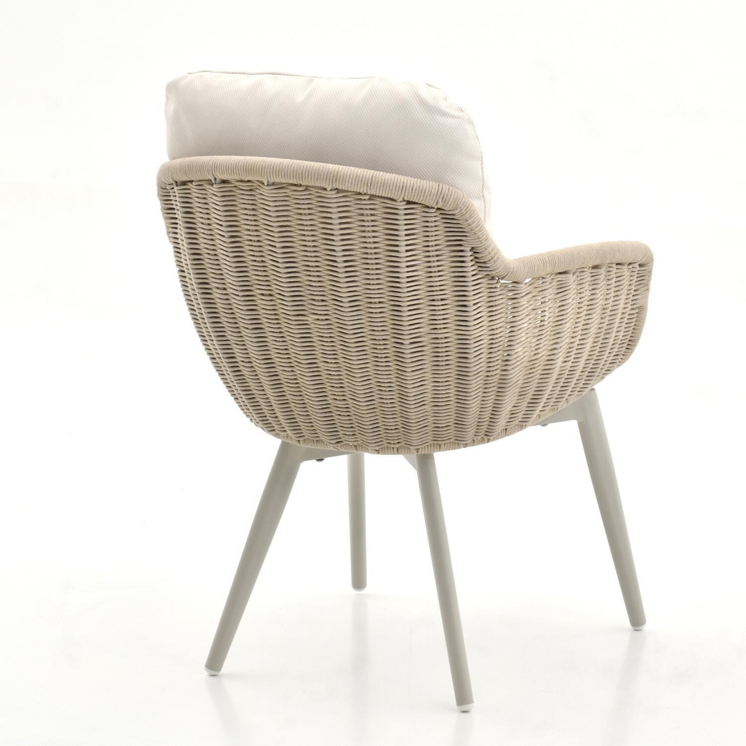 Lakeview Outdoor Designs LV-359-5 Avery Island 5 Pc Aluminum Dining Set in Gray By Lakeview - Chair Back - White Background thumbnail