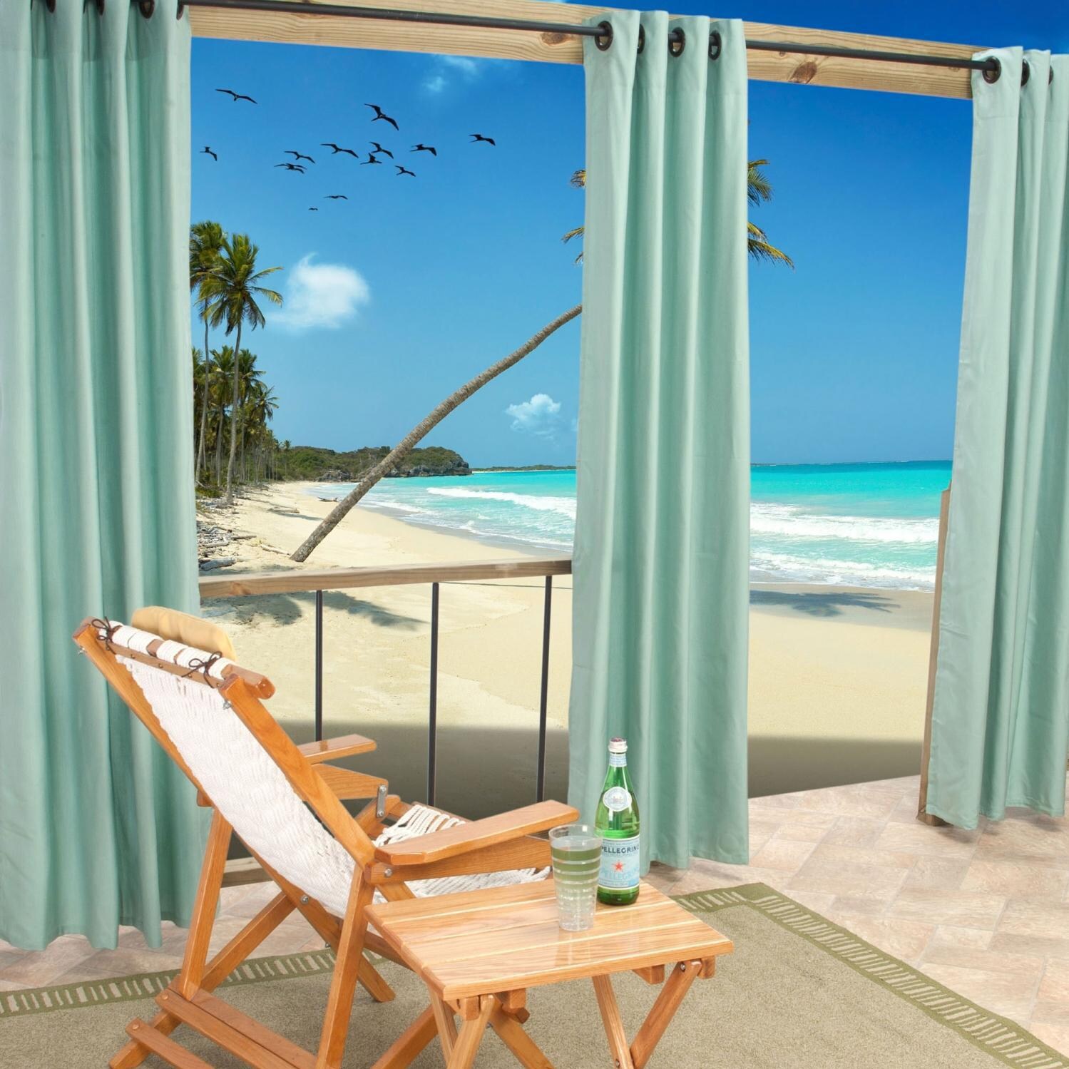 Sunbrella Outdoor Curtain With Grommets By Hatteras Outdoors 50 X 84
