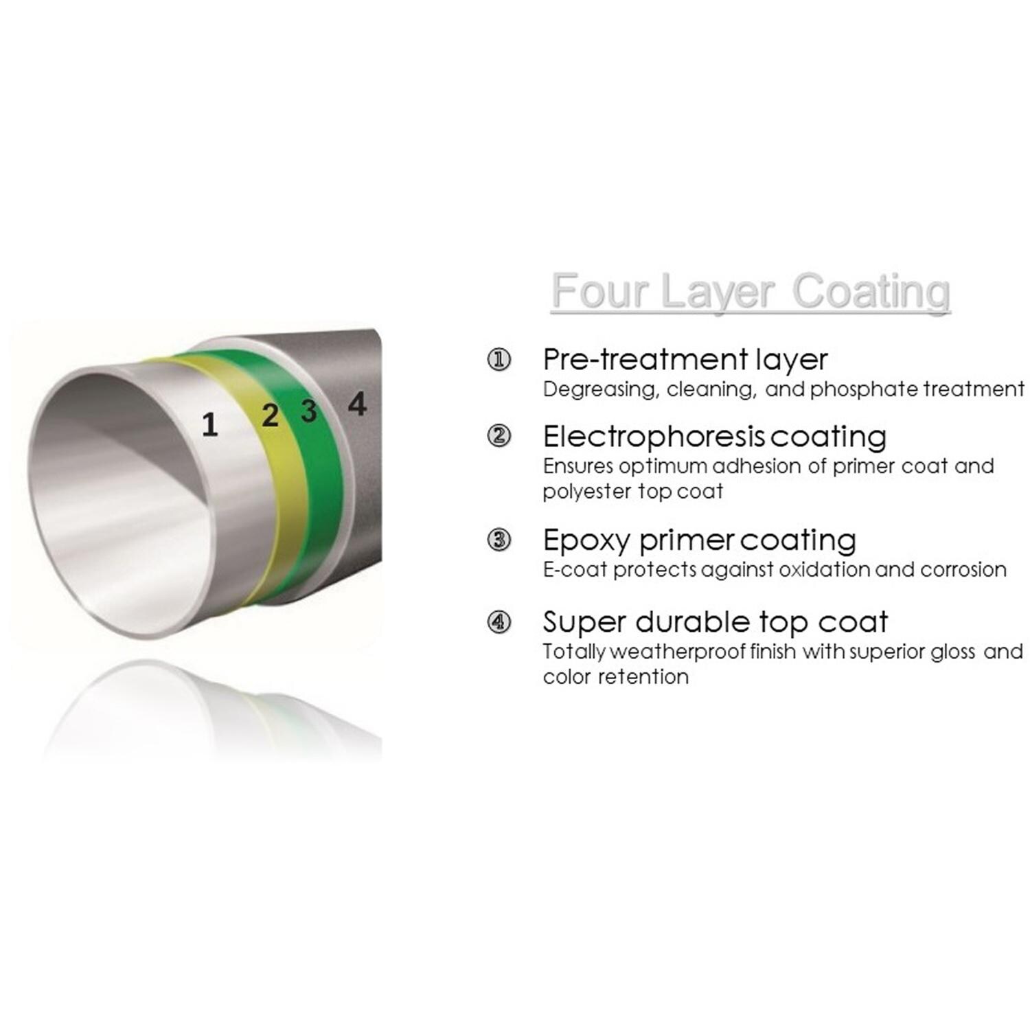 Pilano 4 Pc Aluminum Dining Chair in Black Weave - Frame Construction - Detail thumbnail