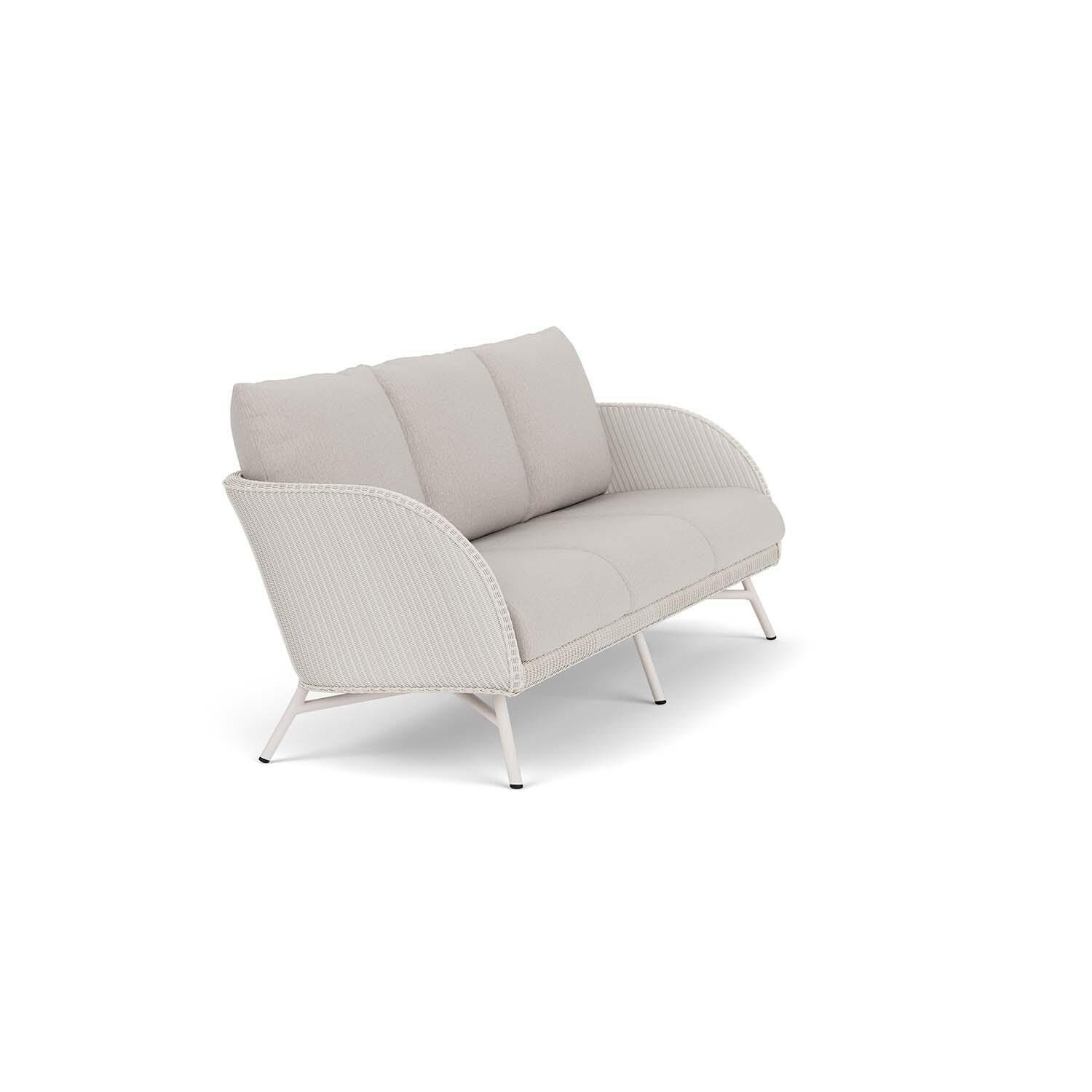 Lloyd Flanders Essence Sofa W/Remy Cloud Fabric - Antique White Finish - Angled thumbnail