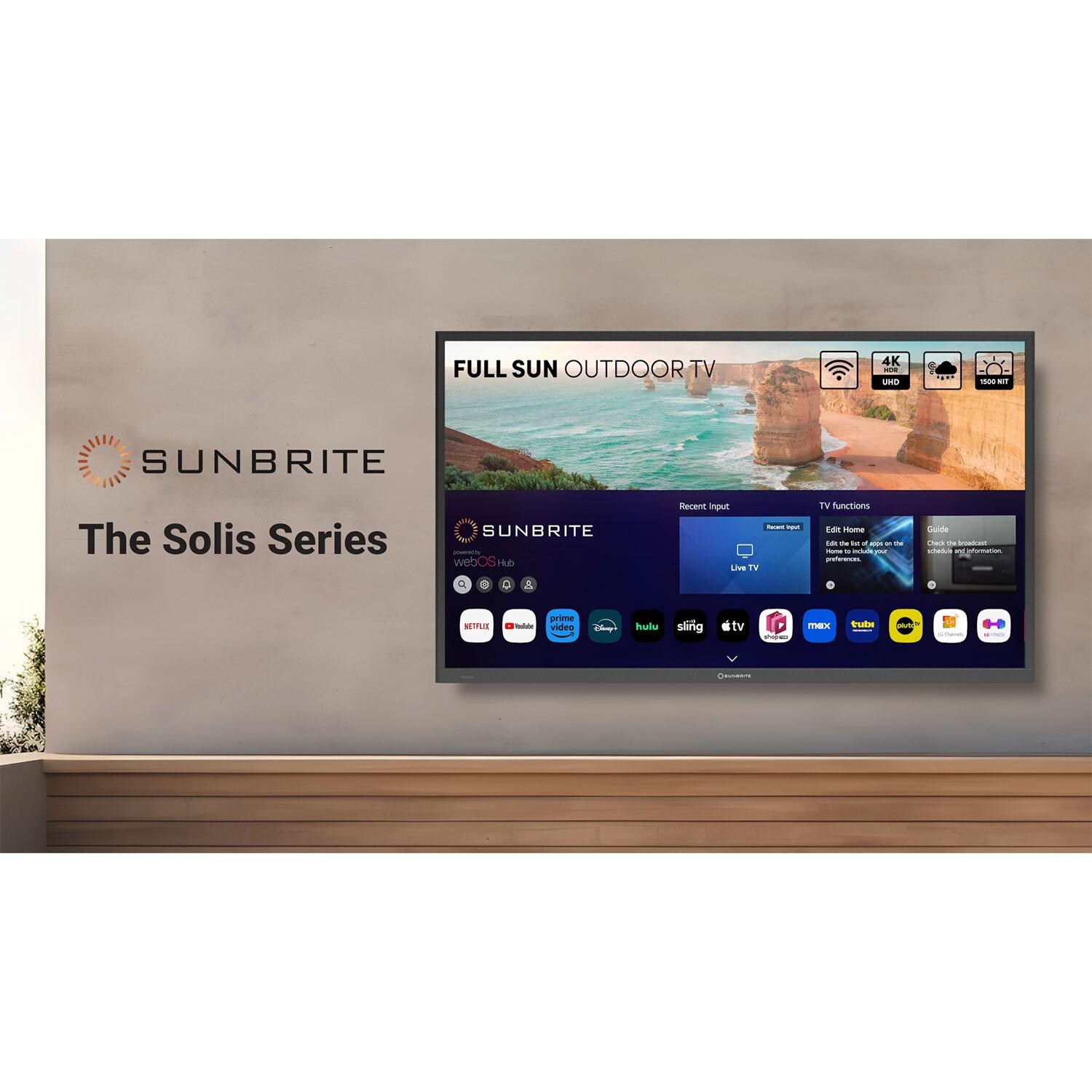 SunBriteTV SB-FS-75-BL Solis Series 75-in Full Sun 4K UHD HDR Outdoor TV - Solis Series - Detail thumbnail