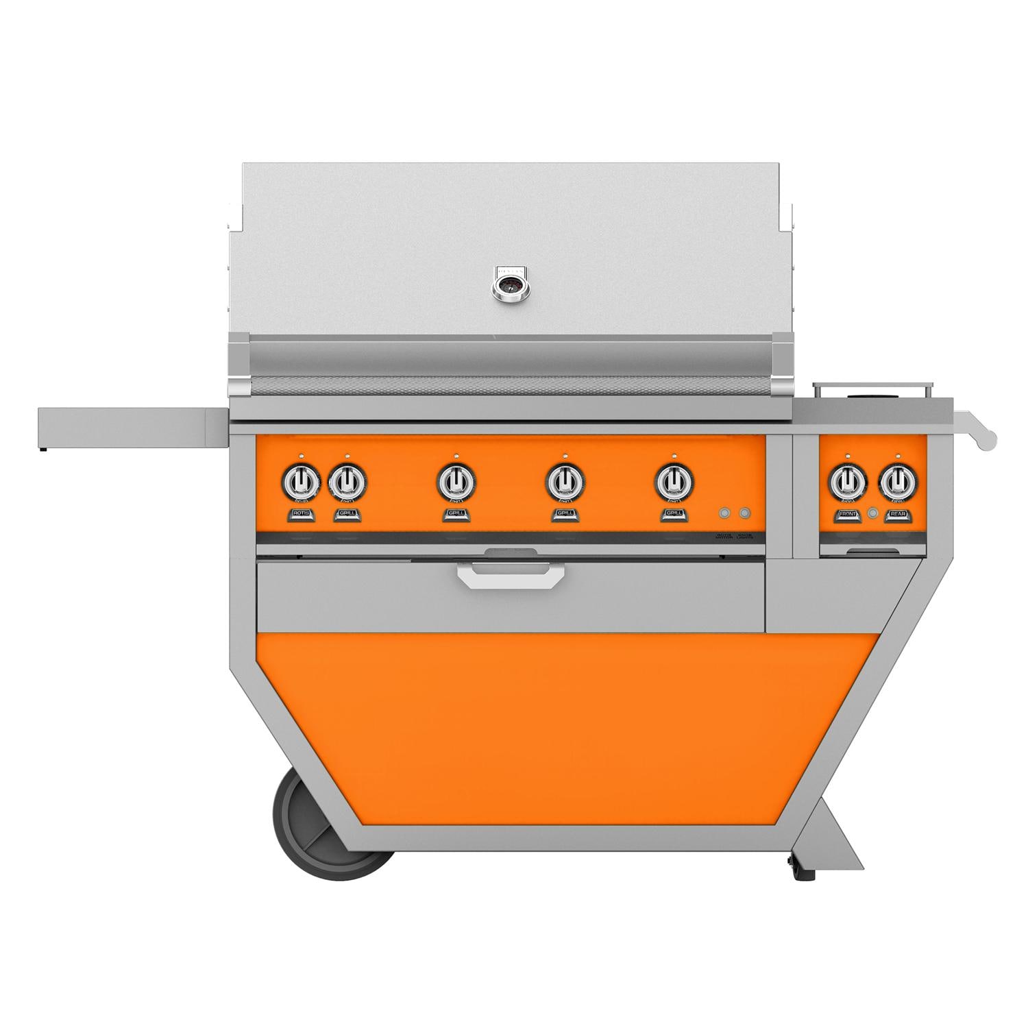 Hestan Deluxe 42-Inch Freestanding Natural Gas Grill W/ Sear Burner, Rotisserie & Double Side Burner - Citra - GMBR42CX2-NG-OR thumbnail