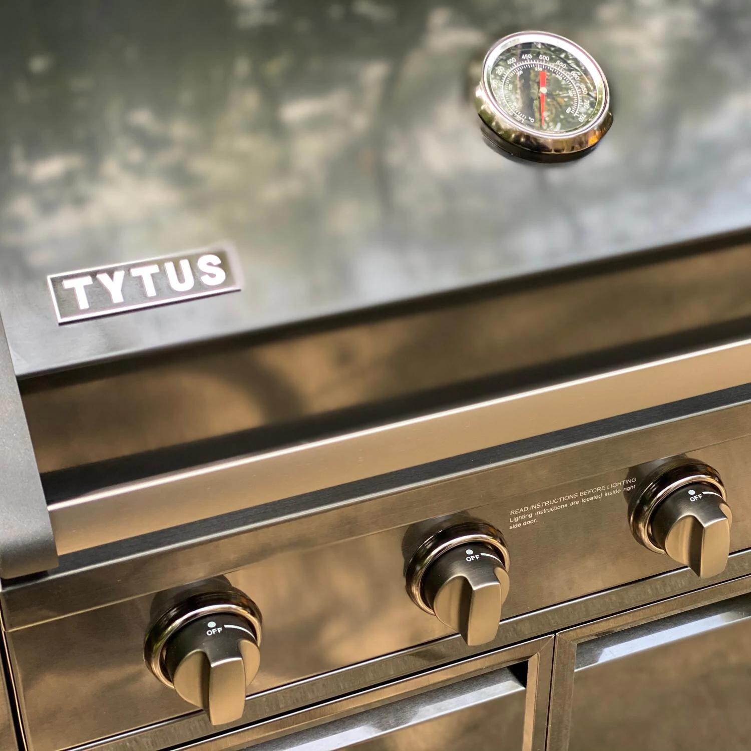TYTUS Black Stainless Steel 4-Burner Propane Gas Grill - T400SSBLP-0.0.0 - Black Stainless Steel Grill - Lid Detail thumbnail