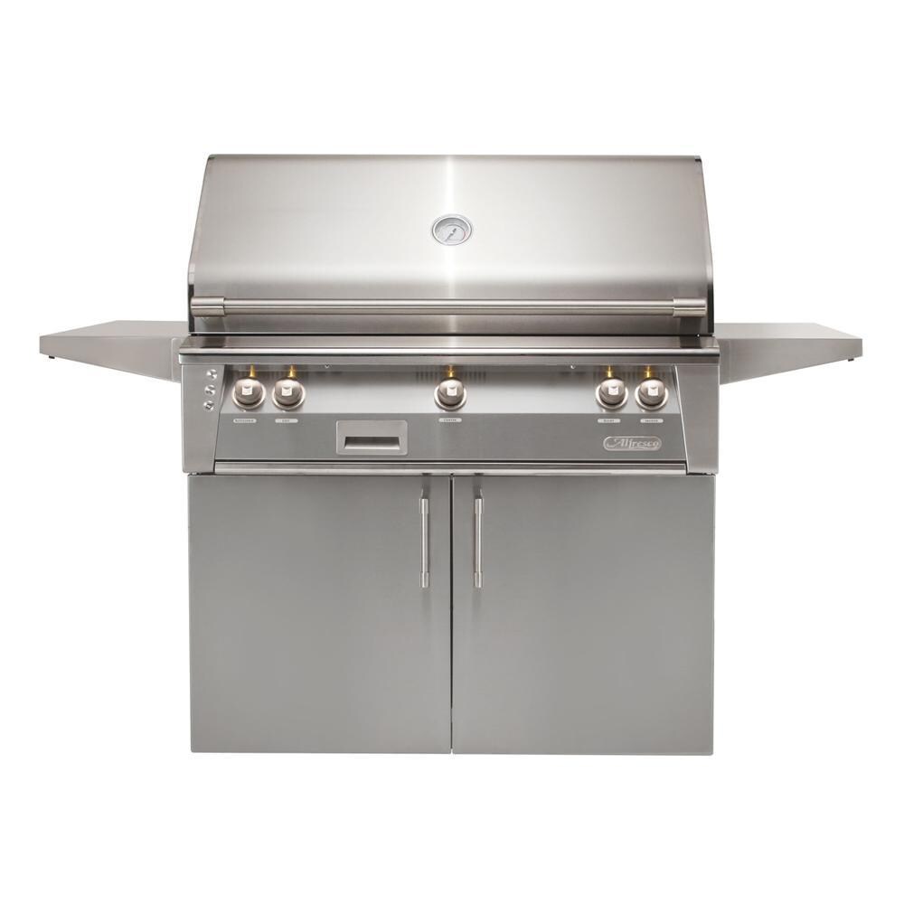 Alfresco ALXE 42-Inch Freestanding Natural Gas Grill With Sear Zone And Rotisserie in Signal Gray - ALXE-42SZC-NG-S7004