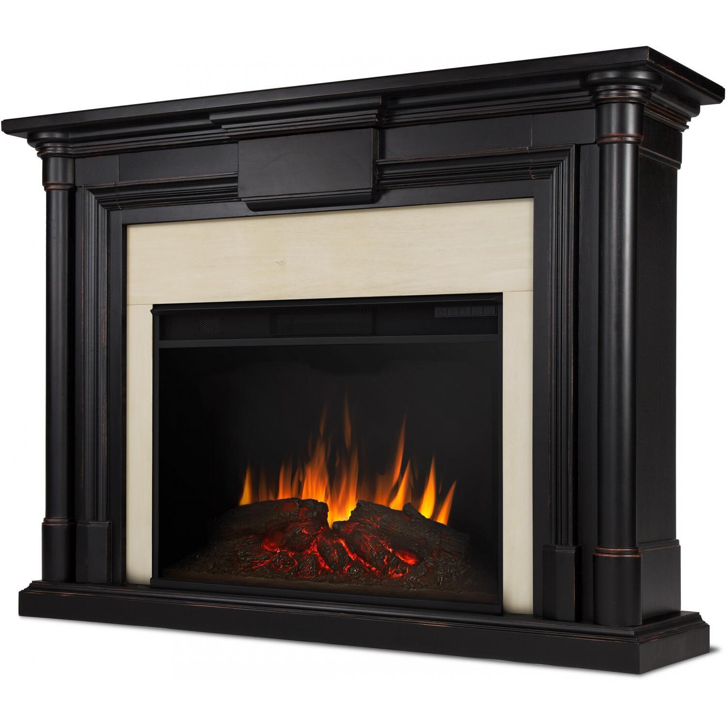 Real Flame 8030E-BW Maxwell Grand 57-Inch Electric Fireplace - Blackwash - Angle thumbnail