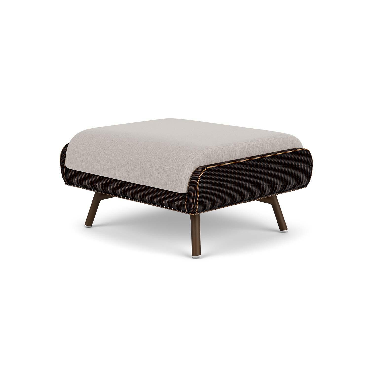 Lloyd Flanders Essence Ottoman W/Remy Cloud Fabric - Mink Finish - Back Right thumbnail