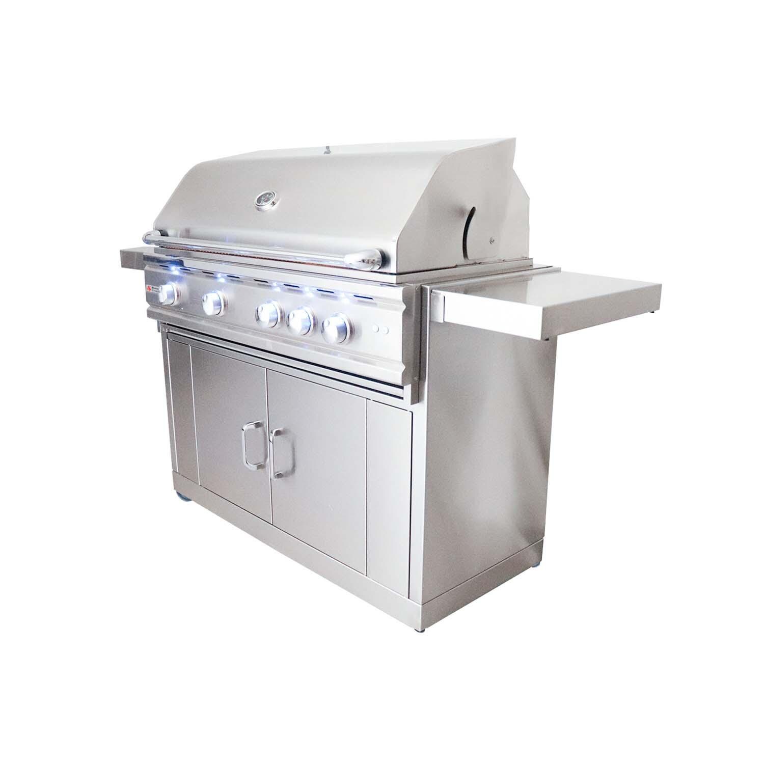 RCS RON42BLPCK Cutlass Pro 42 Inch Propane Grill - Right Angled View - White Background thumbnail