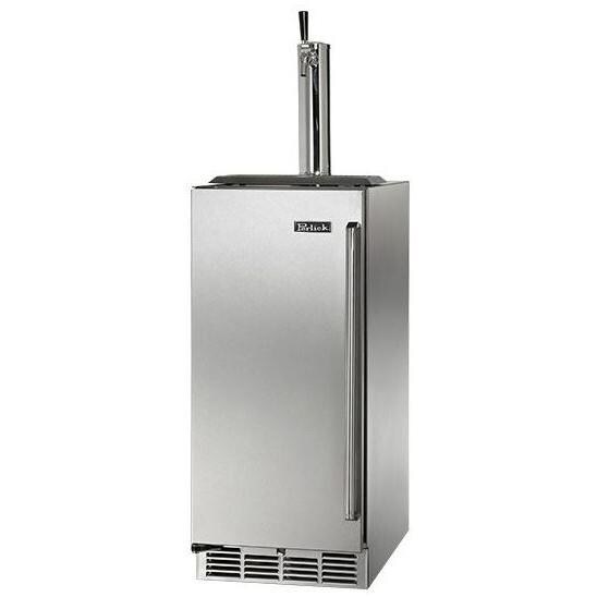 Perlick Signature Series 15-Inch 2.8 Cu. Ft. Left Hinge Outdoor Rated Beer Dispenser / Kegerator - HP15TO-3-1L