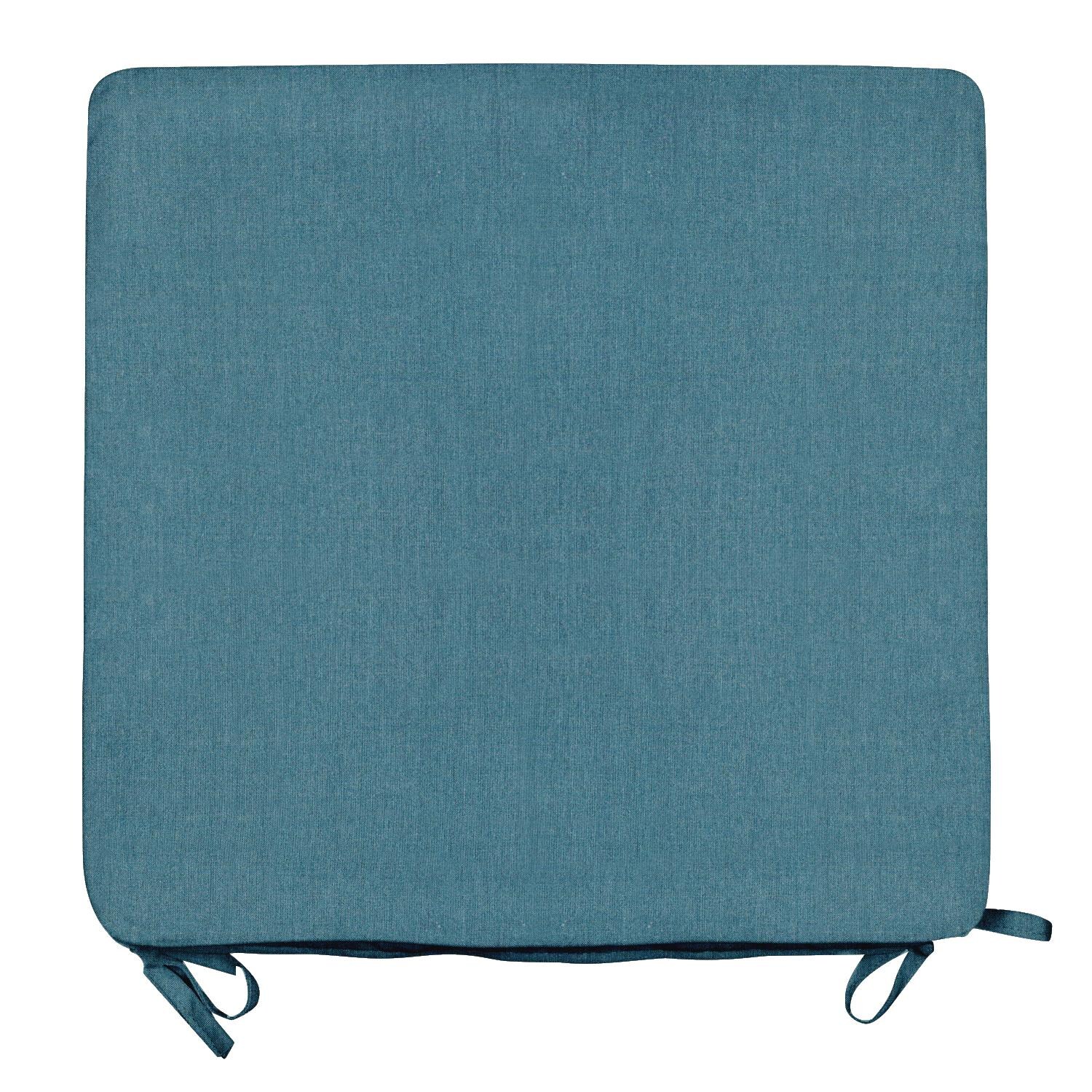 Sunbrella Cast Lagoon Medium Outdoor Replacement Seat Cushion W/ Knife Edge By UltimatePatio.com - Top View thumbnail