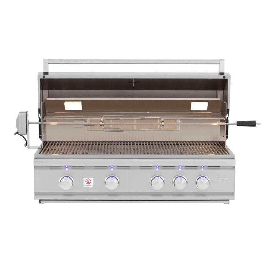 Summerset TRL38-NG 38-Inch 4-Burner Built-In Natural Gas Grill W/ Rotisserie - Open thumbnail