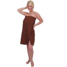 Terry Town Womens Waffle Weave Spa Wrap Towel One Size Fits Most - Chocolate Brown image