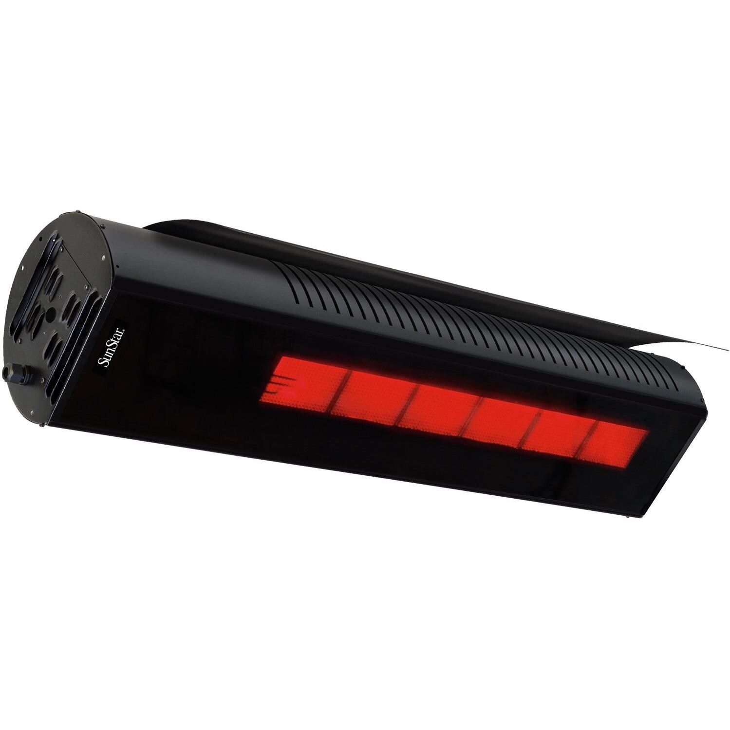 SunStar GLASS N7 SGL0 48-Inch 35,000 BTU Natural Gas Patio Heater - Shown With Heat Shield thumbnail