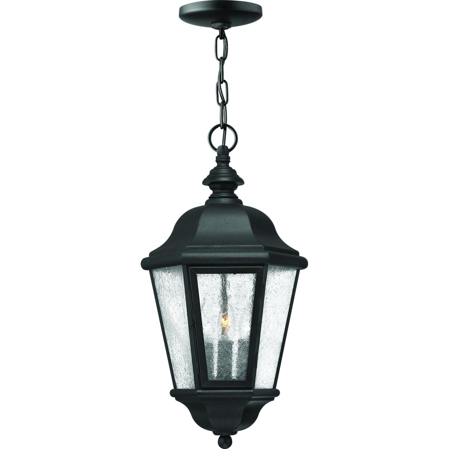Hinkley Lighting Edgewater Three Light 19-Inch Outdoor Hanging Lantern - Black - 1672BK