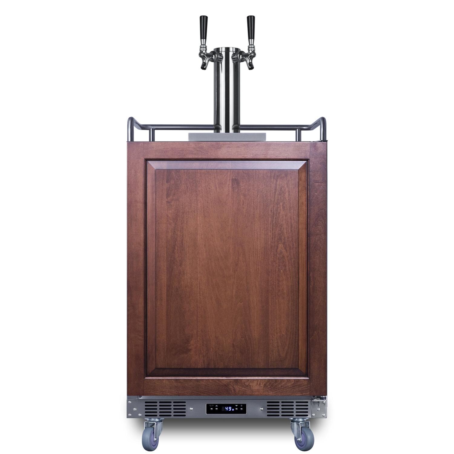 Summit SBC682PNRCFTWIN 24-Inch 5.6 Cu. Ft. Built-In Cold Brew Coffee Kegerator - Custom Panel - On Casters thumbnail