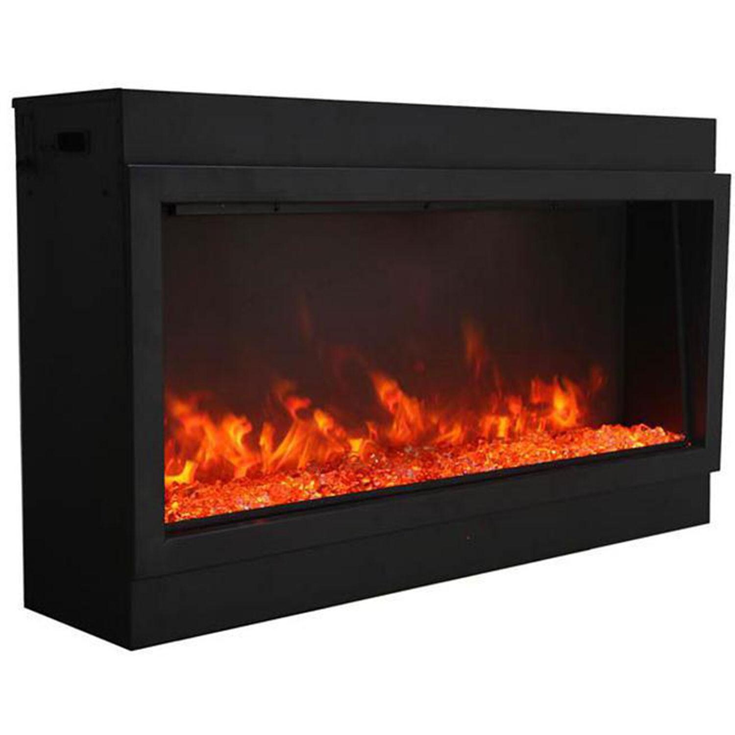 Amantii Panorama Series Deep 50-Inch Built-In Electric Fireplace - Indoor/Outdoor - BI-50-DEEP-OD - Purple - Angle thumbnail