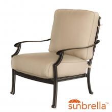 Carondelet Cast Aluminum Patio Club Chair W/ Sunbrella Spectrum Sand Cushion By Lakeview Outdoor Designs image