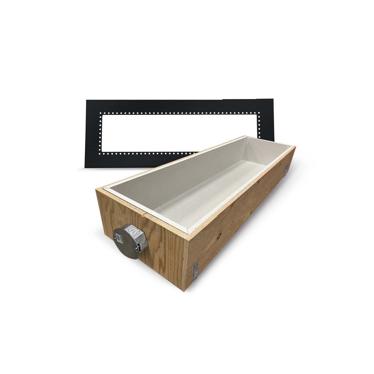 Eurofase 39-in Flush Mount & Fire Rated Box Bundle - Black - White Background thumbnail