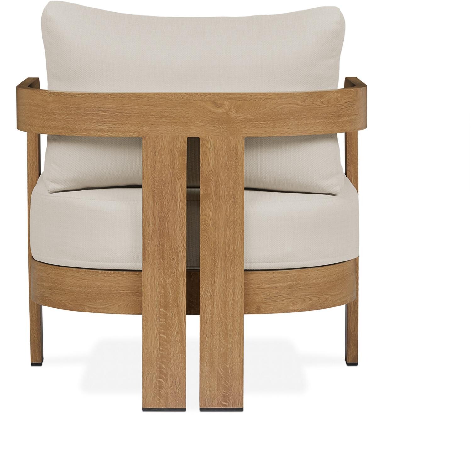 Lakeview Outdoor Designs SC13095-WDLK Bocage Metal Club Chair in Weathered Lakewood w/ Cushions - Back - White Background thumbnail