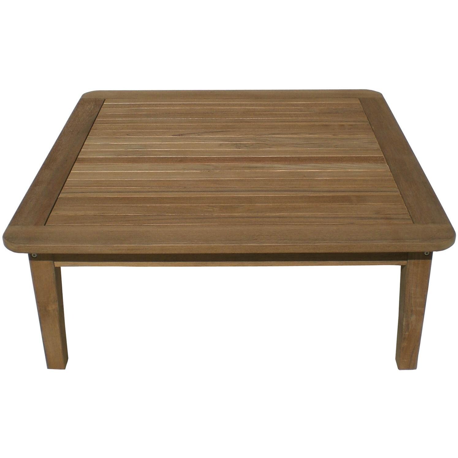 Royal Teak Collection Miami 6 Person Teak Deep Seating Set - Square Table thumbnail