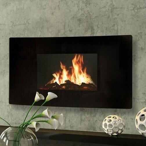 Celsi GL2029USC Curved Electric Wall Mount Fireplace With Heater thumbnail