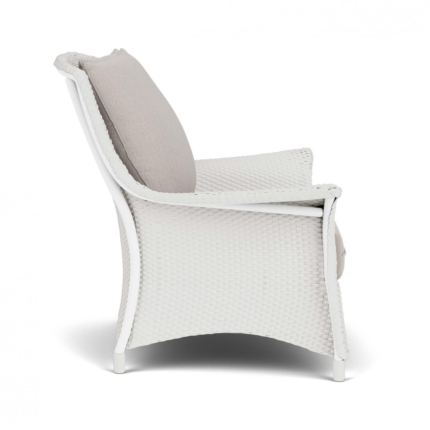 Lloyd Flanders Mandalay Chair and a Half in Matte White Finish with Remy Cloud Fabric - Side thumbnail