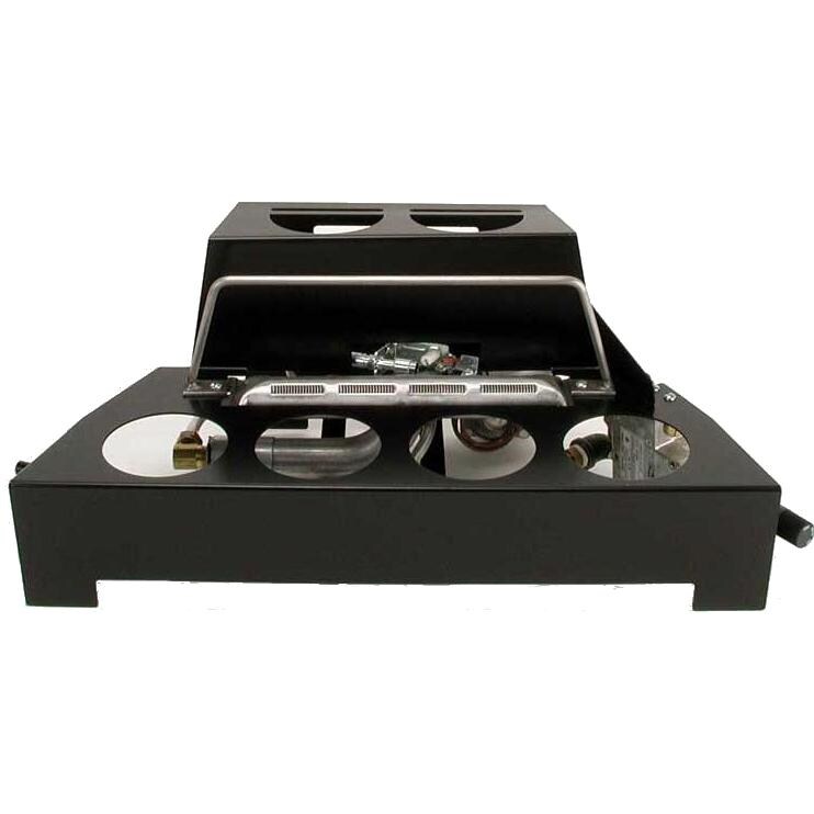Rasmussen 20-Inch Beige ALTERNA See-Thru FireStone Set With Vent-Free Black Chassis Burner - Vent-Free Black Chassis Burner thumbnail