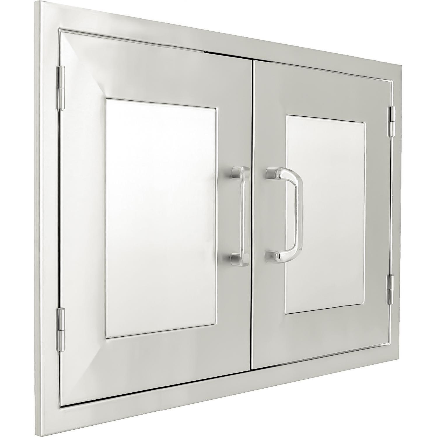 BBQGuys.com Kingston Panel Series Double Access Door - Angled View  thumbnail