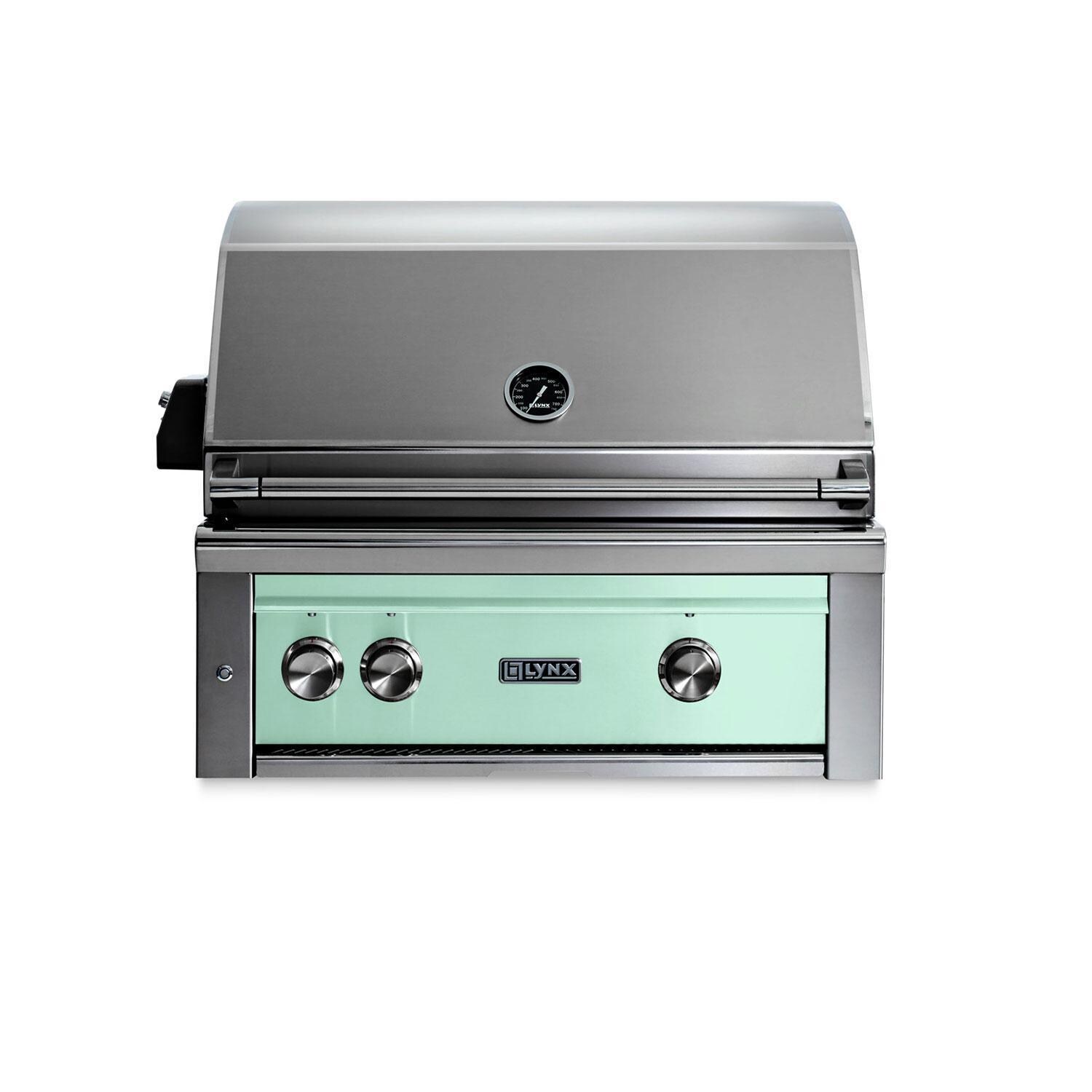 Lynx L30TR-SUNG Professional 30 Inch Built-In Natural Gas Grill w/ One Infrared Trident Burner & Rotisserie in Surf - Display - White Background thumbnail