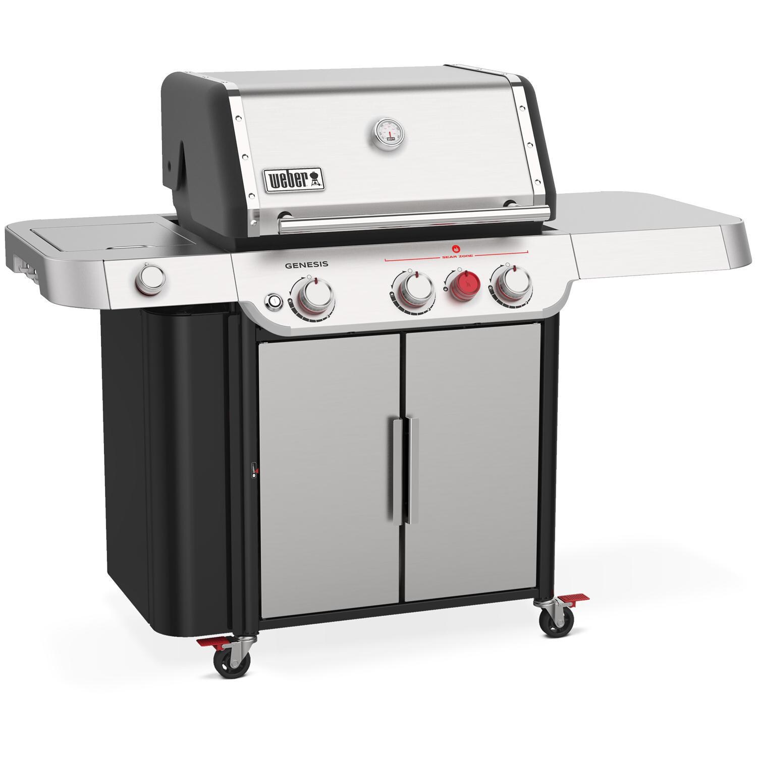 Weber Genesis S 335 Propane Grill Stainless Steel qguys Weber Genesis S 335 Propane Grill Stainless Steel qguys