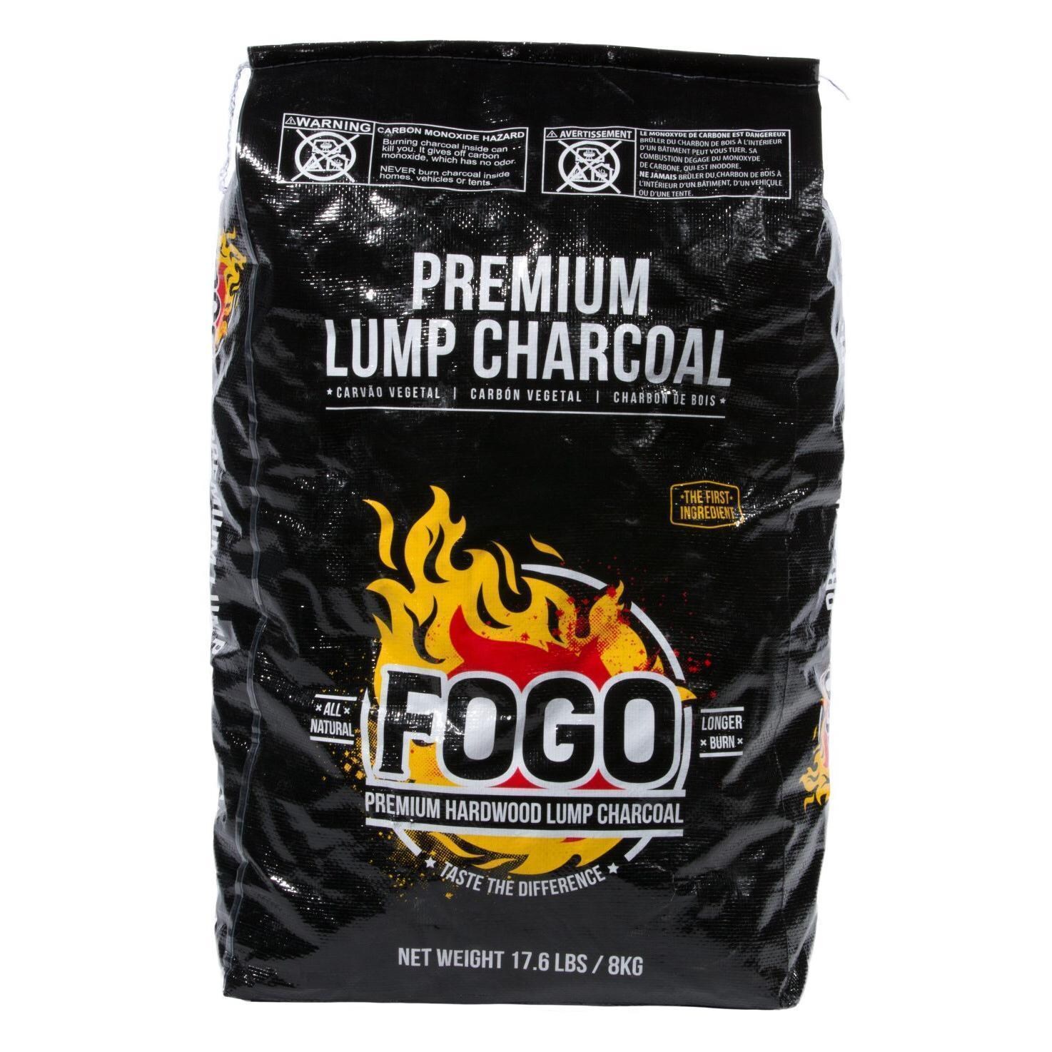 FOGO Charcoal FB17 Premium Natural Hardwood Lump Charcoal - 17.6 Lbs - Two Included - White Background thumbnail