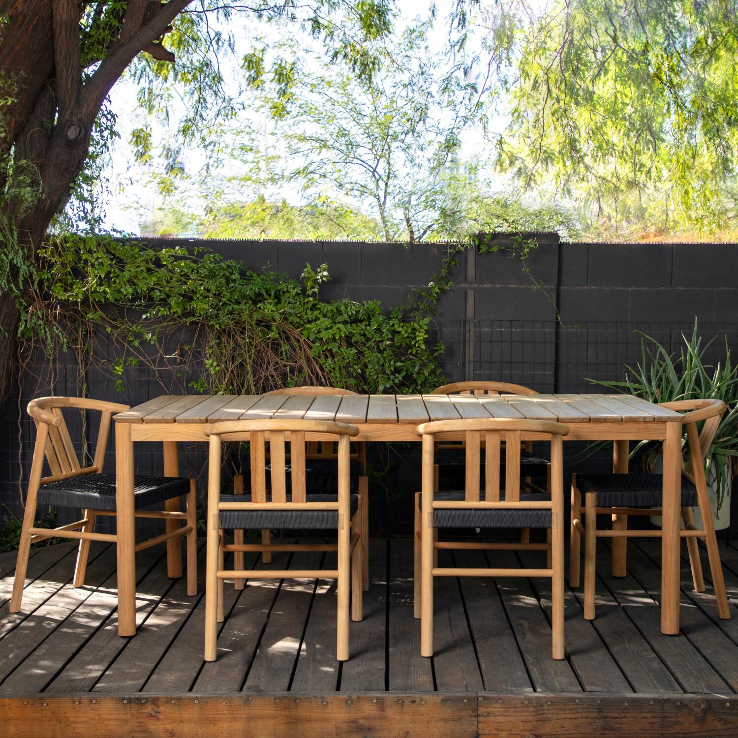 Neighbor 7 Piece Teak Rectangular Dining Set