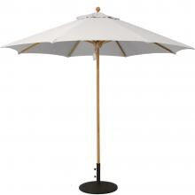 Galtech 9 Ft. Octagonal Hardwood Patio Market Umbrella W/ Pulley - Teak W/ Sunbrella Canvas Canvas Canopy image