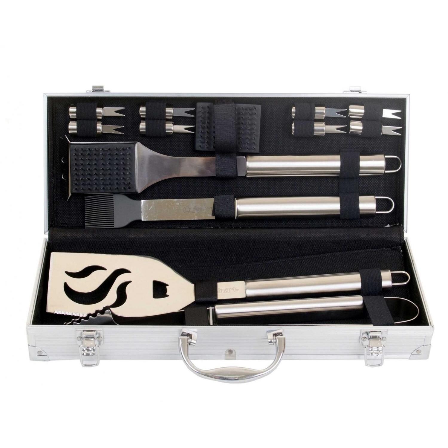 Cuisinart 14 Piece Deluxe BBQ Tool Set Open View thumbnail