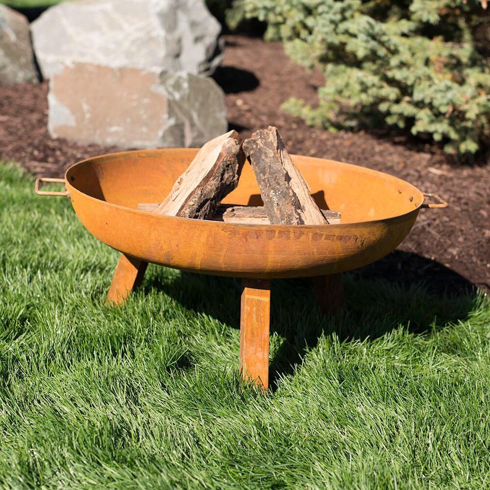 Ultimate Patio 30-Inch Cast Iron Rustic Wood Burning Fire Pit thumbnail