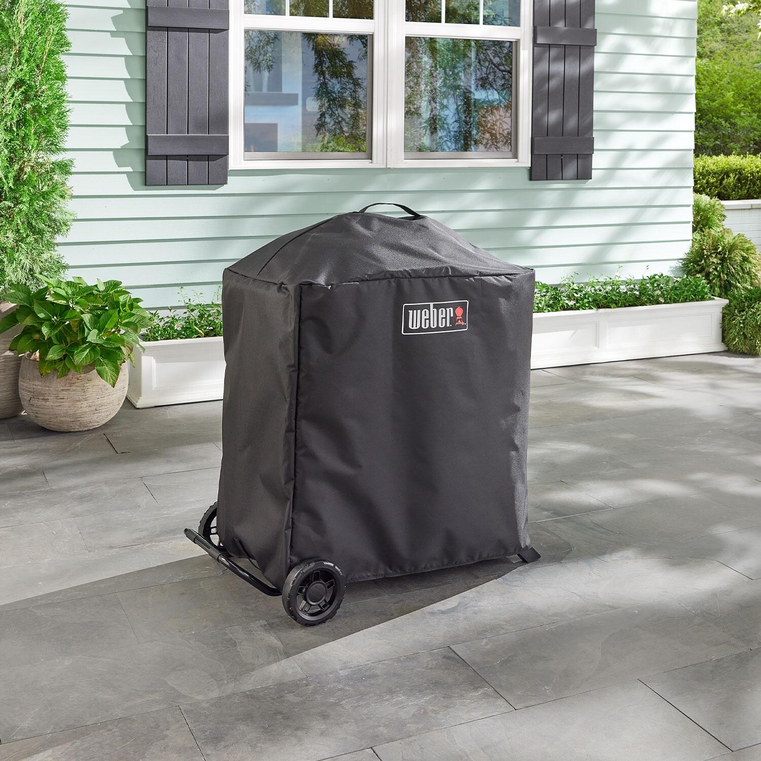 Weber 3400335 Premium Grill Cover for Traveler Portable Gas Grill - Patio - Lifestyle thumbnail