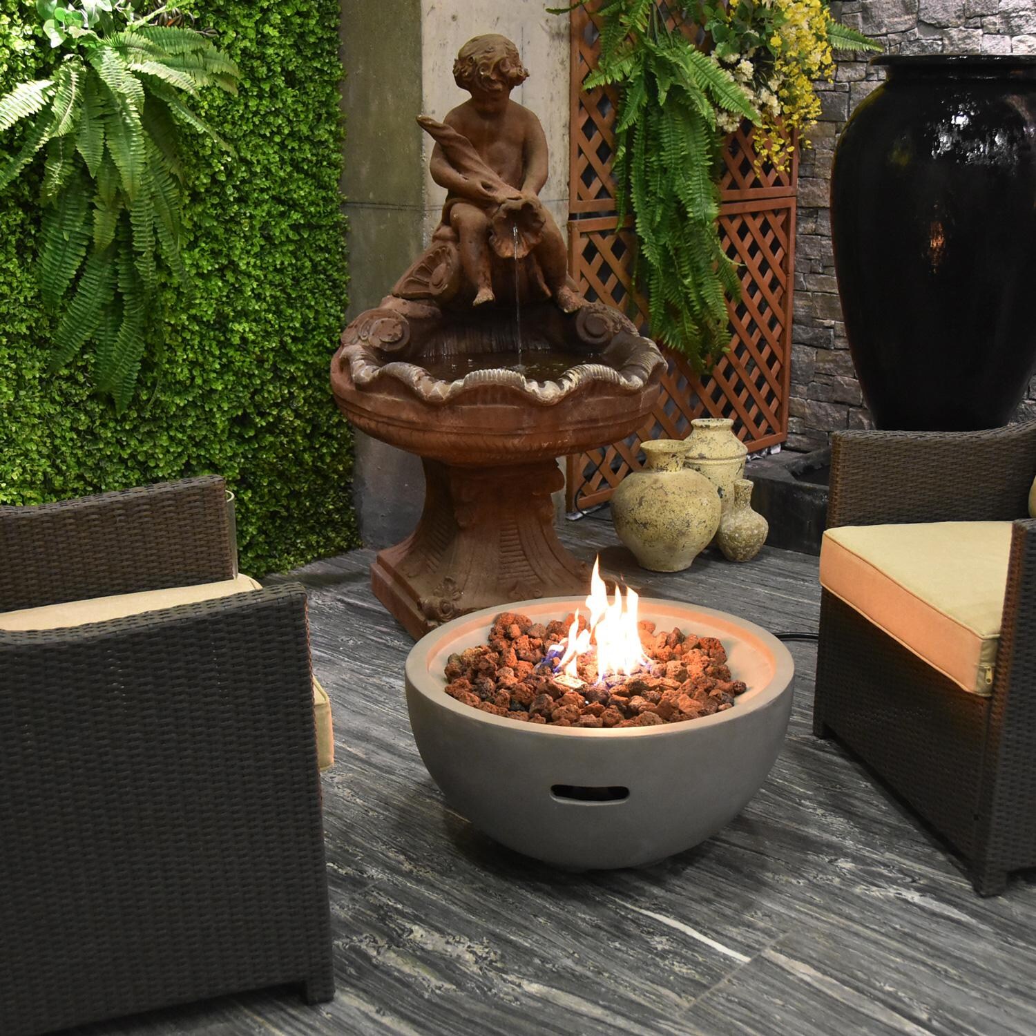 Elementi OFG116-NG Modeno Nantucket 26-Inch Natural Gas Fire Bowl - Lifestyle thumbnail