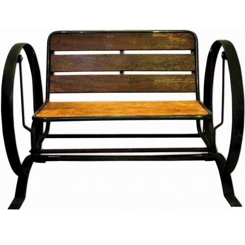 Groovystuff Iron Glider Teak Wood Bench - TF-331